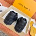 Louis Vuitton Men's Black LV Trainer Sneakers with Wool