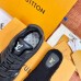Louis Vuitton Men's Black LV Trainer Sneakers with Wool