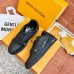 Louis Vuitton Men's Black LV Trainer Sneakers with Wool