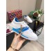 Louis Vuitton White Time Out Sneakers with Blue Printed Louis Vuitton White Time Out Sneakers with Blue Printed