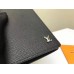 Louis Vuitton Brazza Wallet In Black Taiga Leather M30285