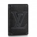 Louis Vuitton Pocket Organizer In Taurillon Shadow Leather M80038 Louis Vuitton Pocket Organizer In Taurillon Shadow Leather M80038