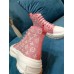 Louis Vuitton LV Squad Sneaker Boots In Pink Monogram Denim Louis Vuitton LV Squad Sneaker Boots In Pink Monogram Denim