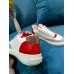 Louis Vuitton Charlie Sneakers In White Leather With Red Detail Louis Vuitton Charlie Sneakers In White Leather With Red Detail