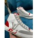 Louis Vuitton White Charlie Sneaker Boots With Red Detail