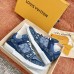 Louis Vuitton Men's LV Trainer Sneakers In Blue Monogram Denim Louis Vuitton Men's LV Trainer Sneakers In Blue Monogram Denim