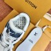 Louis Vuitton Men's LV Trainer Sneakers In Blue Denim with Leather Louis Vuitton Men's LV Trainer Sneakers In Blue Denim with Leather