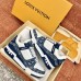 Louis Vuitton Men's LV Trainer Sneakers In Blue Denim with Leather Louis Vuitton Men's LV Trainer Sneakers In Blue Denim with Leather