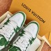Louis Vuitton Men's LV Trainer Sneakers In Green Denim with Leather Louis Vuitton Men's LV Trainer Sneakers In Green Denim with Leather