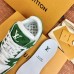 Louis Vuitton Men's LV Trainer Sneakers In Green Denim with Leather Louis Vuitton Men's LV Trainer Sneakers In Green Denim with Leather