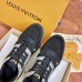 Louis Vuitton Men's LV Trainer Sneakers In Black Crystals Louis Vuitton Men's LV Trainer Sneakers In Black Crystals