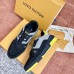 Louis Vuitton Men's LV Trainer Sneakers In Black Crystals Louis Vuitton Men's LV Trainer Sneakers In Black Crystals