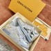 Louis Vuitton Men'sLV Trainer Sneakers In Metallic Canvas