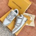 Louis Vuitton Men's LV Trainer Sneakers In White/Grey Leather Louis Vuitton Men's LV Trainer Sneakers In White/Grey Leather