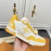 Louis Vuitton Men's LV Trainer Sneakers In Yellow Denim with Mesh