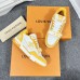 Louis Vuitton Men's LV Trainer Sneakers In Yellow Denim with Mesh