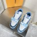 Louis Vuitton Men's LV Trainer Sneakers In Blue Denim with Mesh Louis Vuitton Men's LV Trainer Sneakers In Blue Denim with Mesh