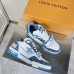 Louis Vuitton Men's LV Trainer Sneakers In Blue Denim with Mesh Louis Vuitton Men's LV Trainer Sneakers In Blue Denim with Mesh