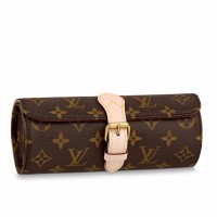 Louis Vuitton 3 Watch Case In Monogram Canvas M47530 Louis Vuitton 3 Watch Case In Monogram Canvas M47530