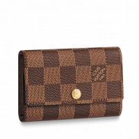 Louis Vuitton 6 Key Holder In Damier Ebene Canvas N62630 Louis Vuitton 6 Key Holder In Damier Ebene Canvas N62630
