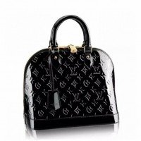 Louis Vuitton Alma PM Bag In Monogram Vernis Leather M90185 Louis Vuitton Alma PM Bag In Monogram Vernis Leather M90185