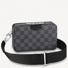 Louis Vuitton Alpha Wearable Wallet In Damier Graphite Canvas N60418 Louis Vuitton Alpha Wearable Wallet In Damier Graphite Canvas N60418