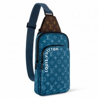 Louis Vuitton Avenue Slingbag NM in Blue Monogram Canvas M23782 Louis Vuitton Avenue Slingbag NM in Blue Monogram Canvas M23782