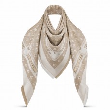 Louis Vuitton Beige Studdy Denim Monogram Shawl M73699