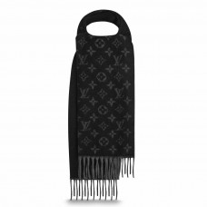 Louis Vuitton Black Monogram Gradient Scarf M71607 Louis Vuitton Black Monogram Gradient Scarf M71607