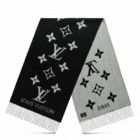 Louis Vuitton Black Reykjavik Scarf M71040 Louis Vuitton Black Reykjavik Scarf M71040