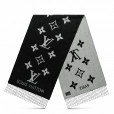 Louis Vuitton Black Reykjavik Scarf M71040 Louis Vuitton Black Reykjavik Scarf M71040