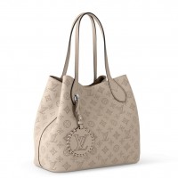Louis Vuitton Blossom MM Bag In Galet Mahina Leather M21852 Louis Vuitton Blossom MM Bag In Galet Mahina Leather M21852