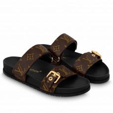 Louis Vuitton Bom Dia Comfort Mules In Monogram Canvas