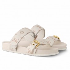 Louis Vuitton Bom Dia Comfort Mules in Monogram Dune Canvas