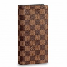 Louis Vuitton Brazza Wallet In Damier Ebene Canvas N60017 Louis Vuitton Brazza Wallet In Damier Ebene Canvas N60017