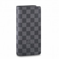 Louis Vuitton Brazza Wallet In Damier Graphite Canvas N62665