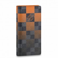 Louis Vuitton Brazza Wallet In Damier Graphite Giant Canvas N60424