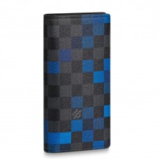 Louis Vuitton Brazza Wallet In Damier Graphite Pixel Canvas N60162
