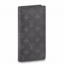 Louis Vuitton Brazza Wallet In Monogram Eclipse Canvas M61697