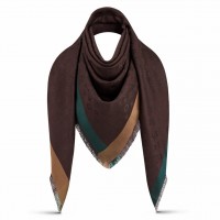 Louis Vuitton Brown On The Edge Monogram Shawl M76465 Louis Vuitton Brown On The Edge Monogram Shawl M76465