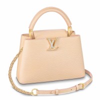 Louis Vuitton Capucines BB Bag in Beige Taurillon Leather M20841