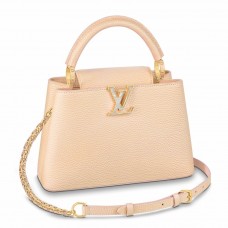 Louis Vuitton Capucines BB Bag in Beige Taurillon Leather M20841 Louis Vuitton Capucines BB Bag in Beige Taurillon Leather M20841
