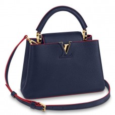 Louis Vuitton Capucines BB Bag in Navy Taurillon Leather M52693