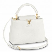 Louis Vuitton Capucines BB Bag in White Taurillon Leather M55832