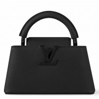 Louis Vuitton Capucines East-West Mini Bag in Black Leather M23955
