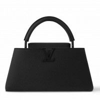 Louis Vuitton Capucines East-West MM Bag in Black Leather M23947