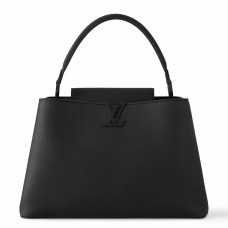 Louis Vuitton Capucines GM Souple Bag in Black Matte Leather M24880