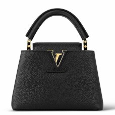 Louis Vuitton Capucines Mini Bag in Black Taurillon Leather M56071