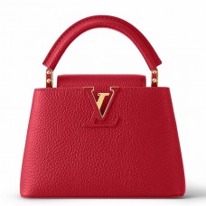Louis Vuitton Capucines Mini Bag in Red Taurillon Leather M56845