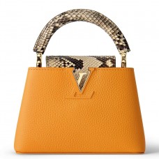 Louis Vuitton Capucines Mini Bag with Python Leather N81410 Louis Vuitton Capucines Mini Bag with Python Leather N81410